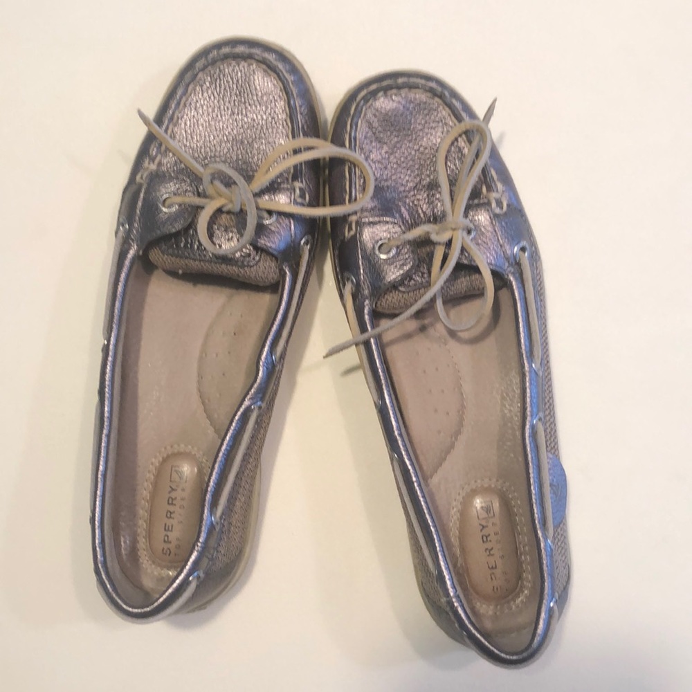 Sperry top sider size 8 pewter